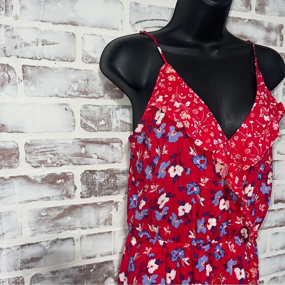 Express Red Ruffled Tiered Sundress - Picture 7 of 9